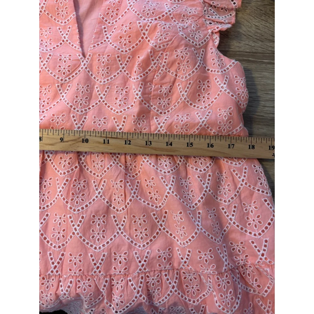 Lilly Pulitzer Keila Eyelet Top Size 6 Hyacinth Embroidered - Picture 7 of 13